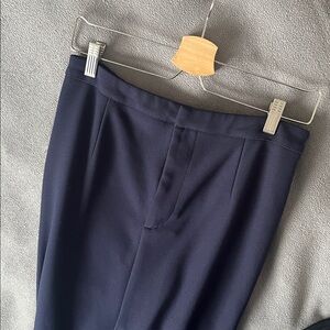 Navy Zara midi skirt with a slit